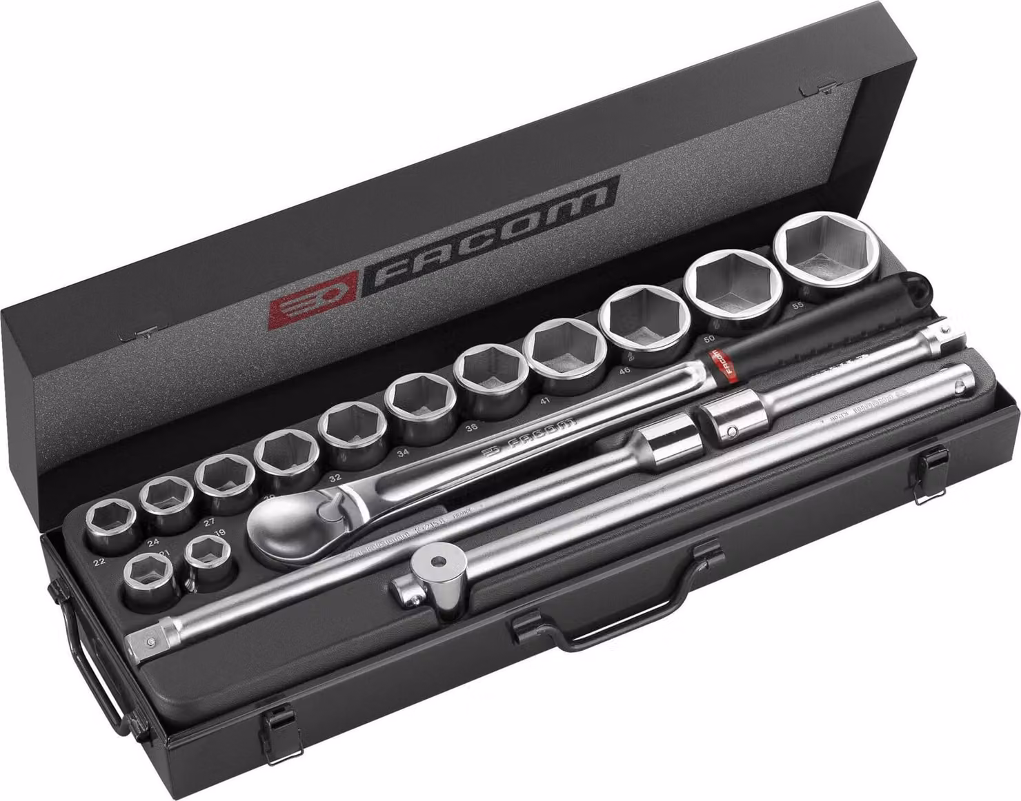 Facom Steckschluessel 3/4Z 6-Kant, Set 17-tl