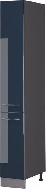 Mobiletto base per cucina Fame-Line Blu scuro lucido/Antracite 30 cm Vicco