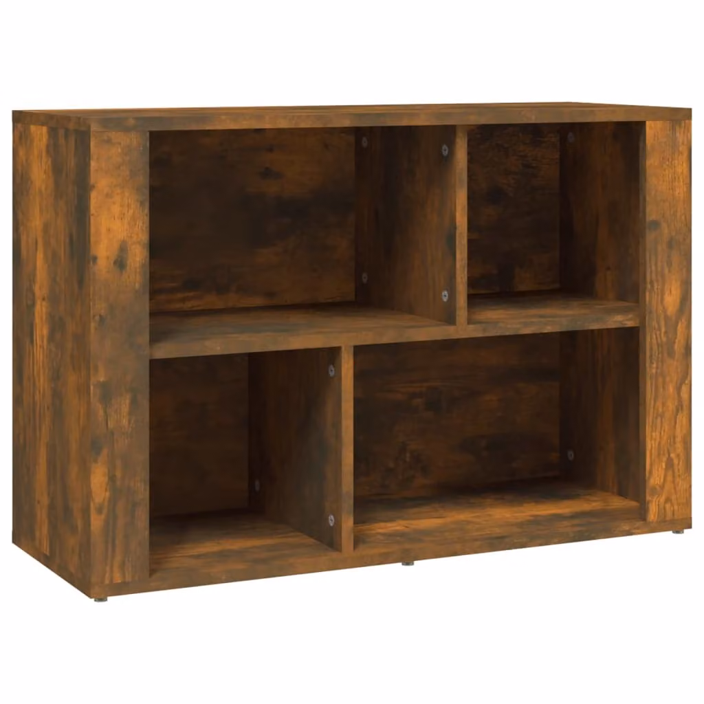 Credenza Rovere Fumo 80x30x54 cm in Legno Multistrato