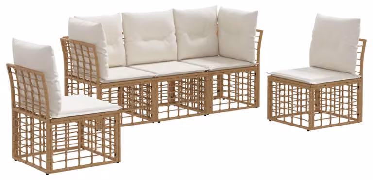Set di divani da esterno Naturale Poliestere