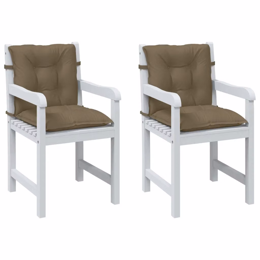 Set di 2 cuscini per sedia vidaXL in tessuto resistente ai raggi UV e antiscivolo, colore beige/marrone