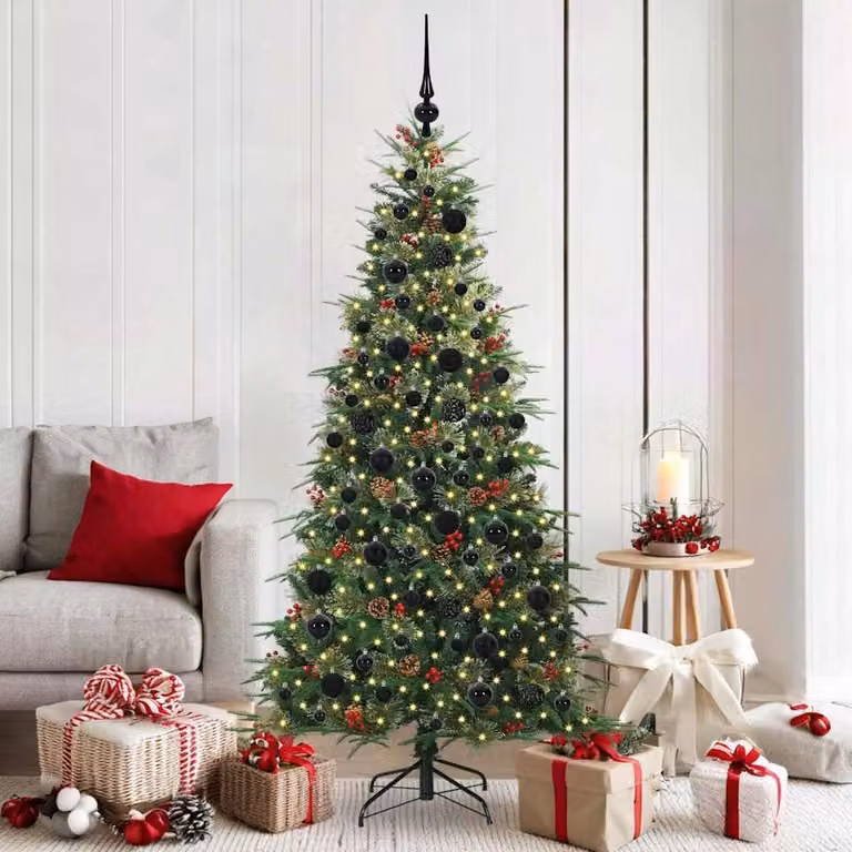 Maison Exclusive - Albero di Natale artificiale pieghevole, verde, 180 cm, realizzato in PE e PVC