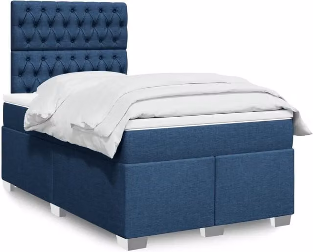 Giroletto a Molle con Materasso Blu 120x190 cm in Tessuto 3292740