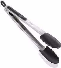 Pinza da cucina Leifheit in acciaio inox nero e argento, lunghezza 31 cm