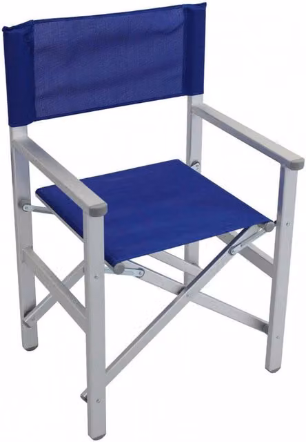 Sedia Regista da Giardino Siena 55x46x45/88 h cm in Textilene Blu