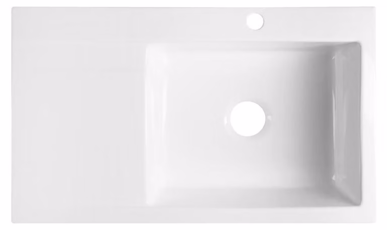 Sapho Avoria - Lavello in Vetroceramica, 86x51 cm, destro, bianco 55086
