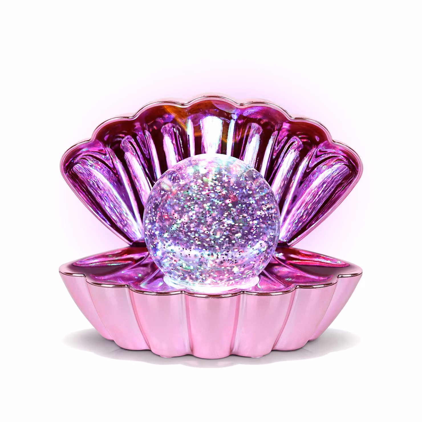 Lampada da tavolo a forma di conchiglia LED KASANOVA con glitter rosa e colori RGB per camera da letto e soggiorno – 2