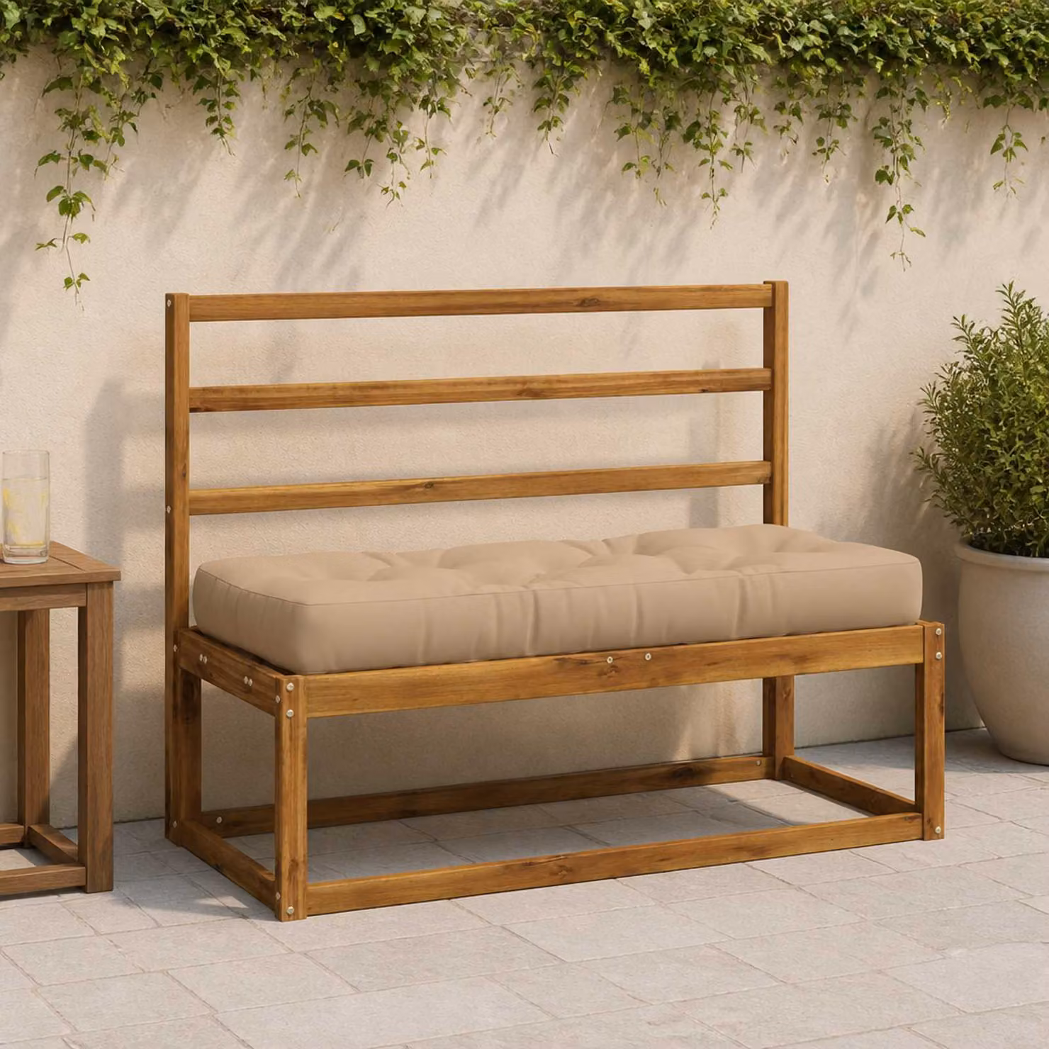 vidaXL Cuscino per Pallet VIANEN 100% Poliestere Sabbia