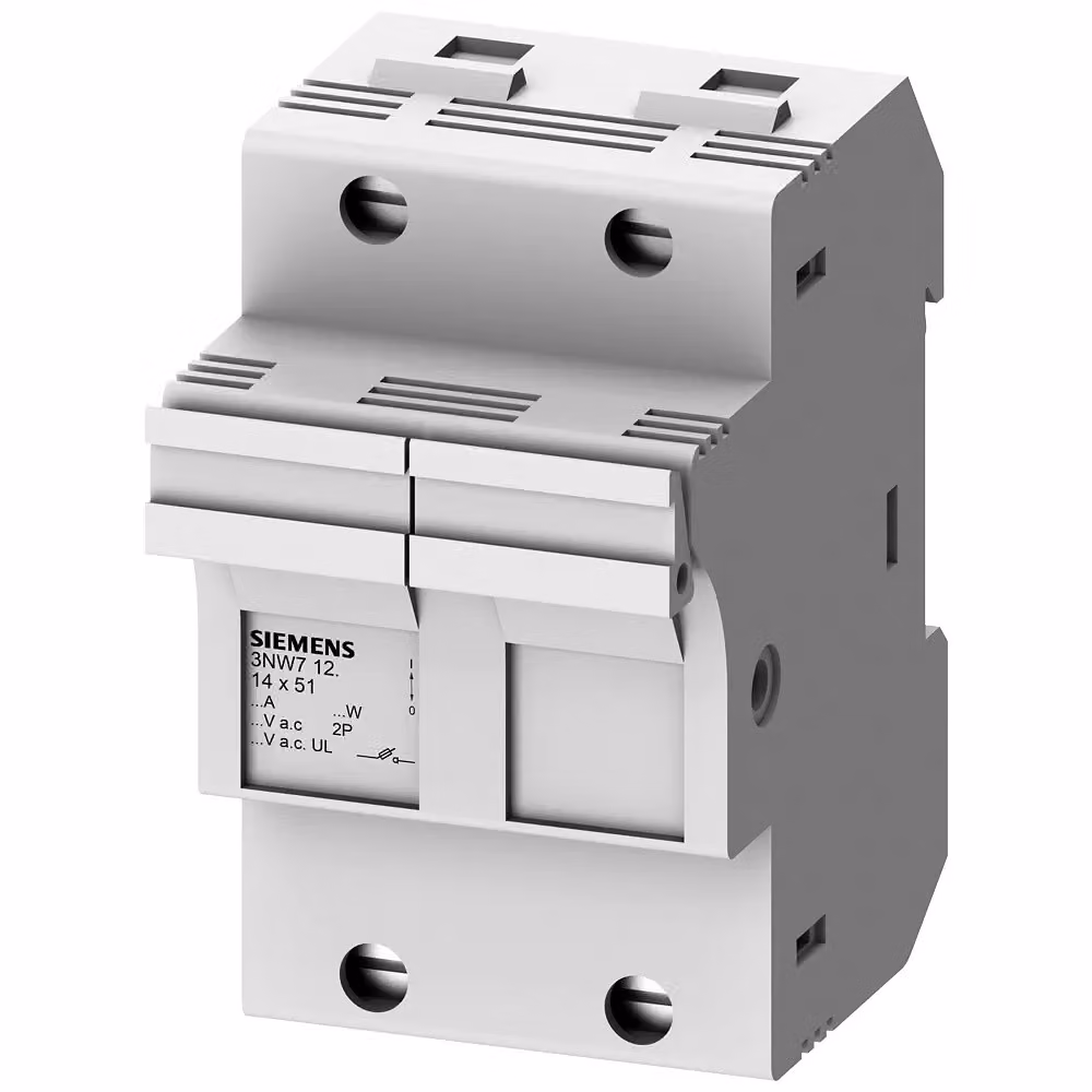 Siemens SENTRON, portafusibile cilindrico, 14x51 mm, a 2 poli, In: 50 A, Un AC: 690 V 3NW7121