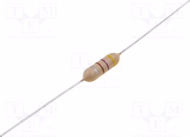 1 induttore: 10%, 190 mΩ, diametro 4,06 x 12,7 mm, induttanza 22 uH, corrente 1 A, per montaggio su circuito stampato. Codice: 5300-17-RC