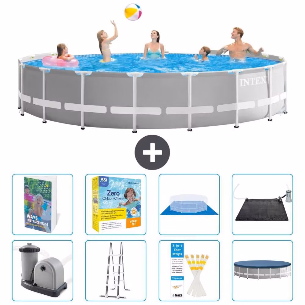 Struttura per piscina a forma di prisma - 549x122 cm - composta da 7 elementi - modello S582