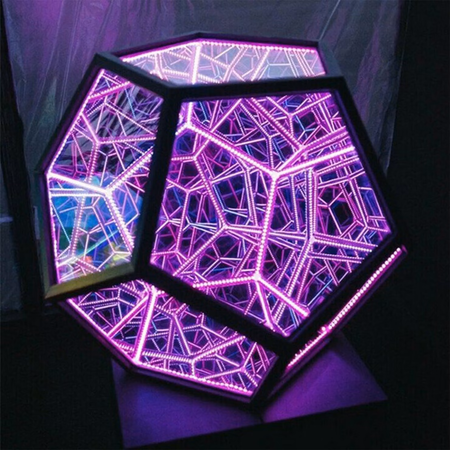 LED luce notturna dodecaedro infinito colore arte luce decorazione novità regalo tecnologia cool decorazione casa