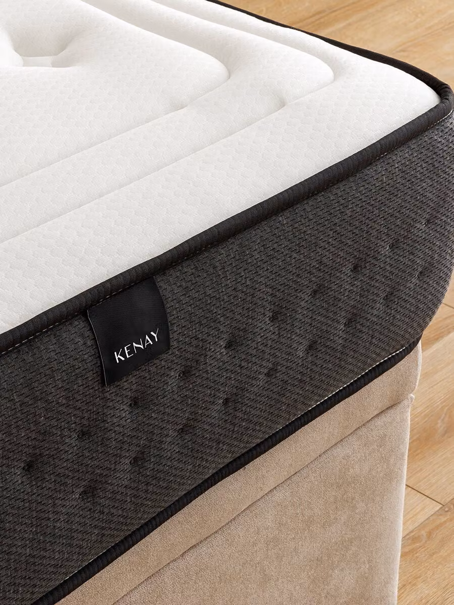 Materasso Eco-Box Kenay Home con molle pocket, colore bianco, L: 150 cm x P: 190 cm – 2