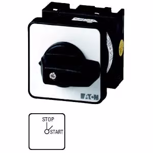 Interruttore ON-OFF Eaton, T0, 20 A, da incasso, 1 modulo, contatti: 1, 45°, con scatto, senza posizione zero, STOP-START, codice articolo 15411 009268