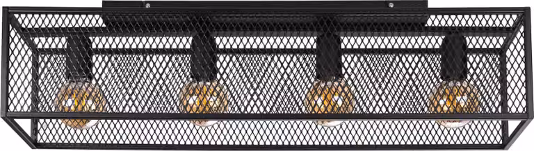 Moderna lampada da soffitto nera Loft Horus Plus 2913/Z-B-4 con 4 punti luce E27 60W metallo IP20