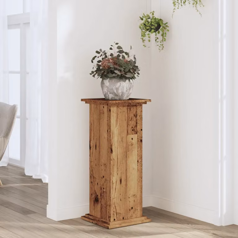 vidaXL Supporto per piante moderno in legno color marrone L/P/H: 33 x 33 x 80 cm