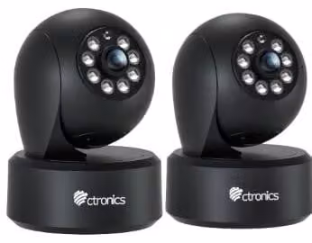 Telecamere di sicurezza interne, 2 unità, 4MP, Wi-Fi, risoluzione 2,5K, visione notturna
