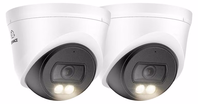 Telecamera di sicurezza 2K POE CCTV con audio - Visione notturna a colori - Kit con 2 telecamere