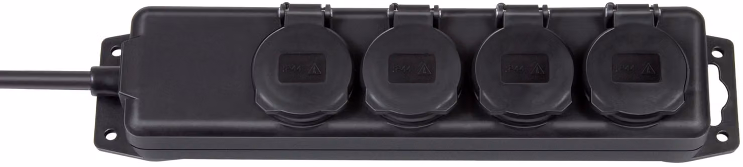 Distributore di prese Brennenstuhl IP44 a 4 vie nero 2m H07RN-F 3G1,5, 1159960