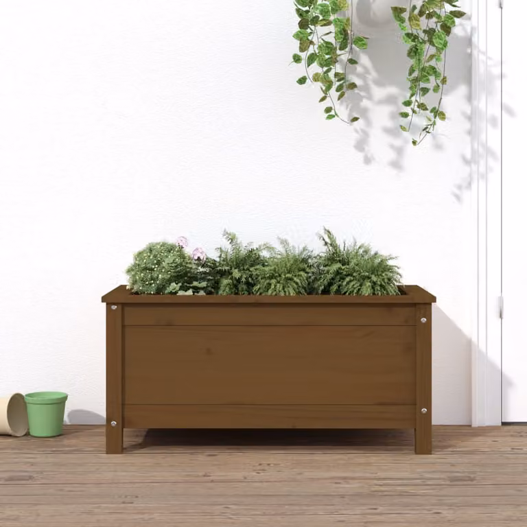 Fioriera da giardino vidaXL in legno marrone L: 82,5 cm, P: 40 cm, H: 39 cm