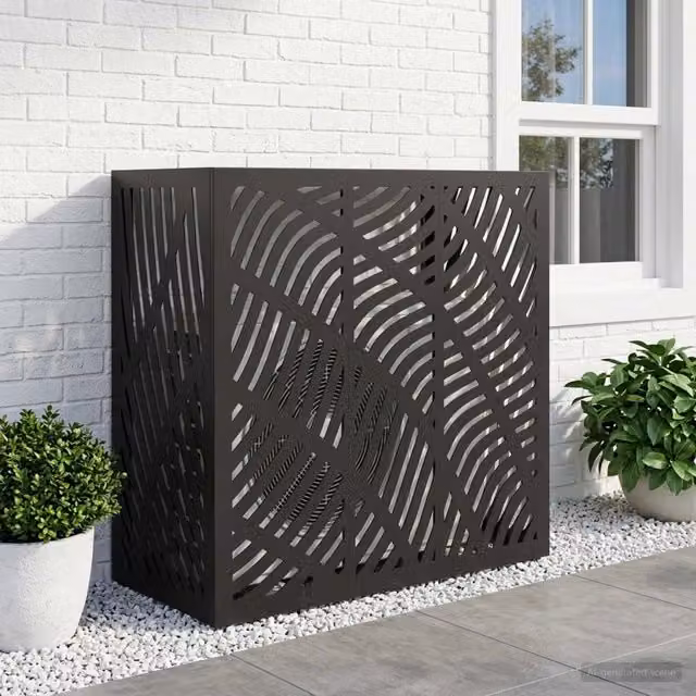 Copertura per condizionatore d'aria vidaXL Nero L/P/H: 110 x 50 x 105 cm