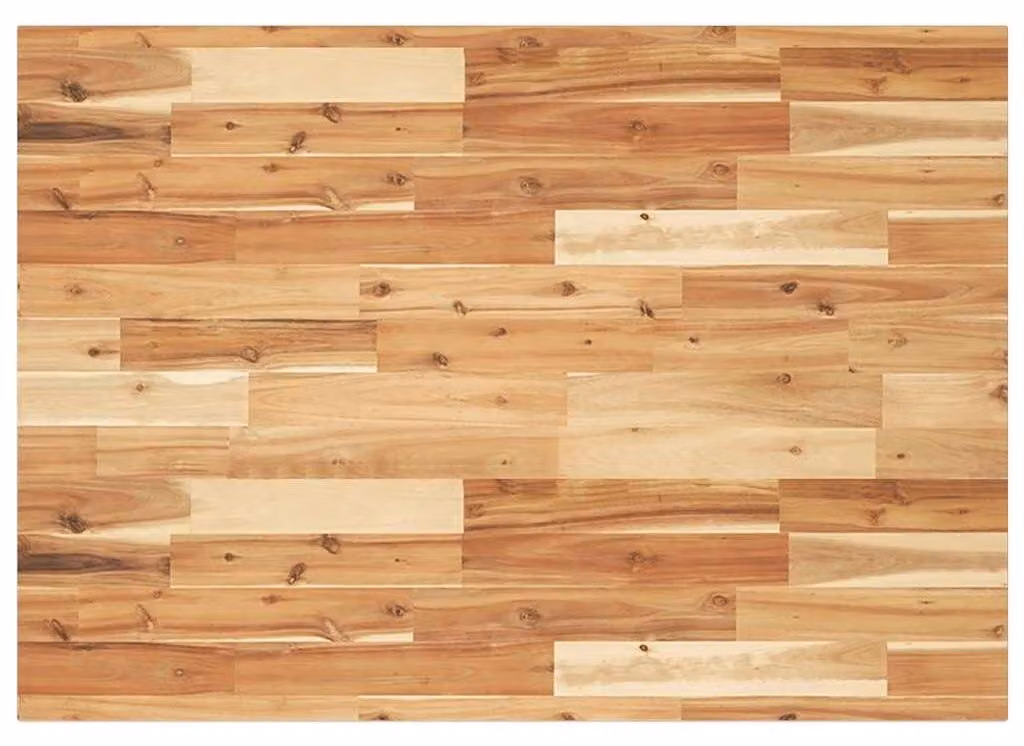Pianoforte da scrivania robusto in legno massello di acacia, dimensioni 80 x 70 cm