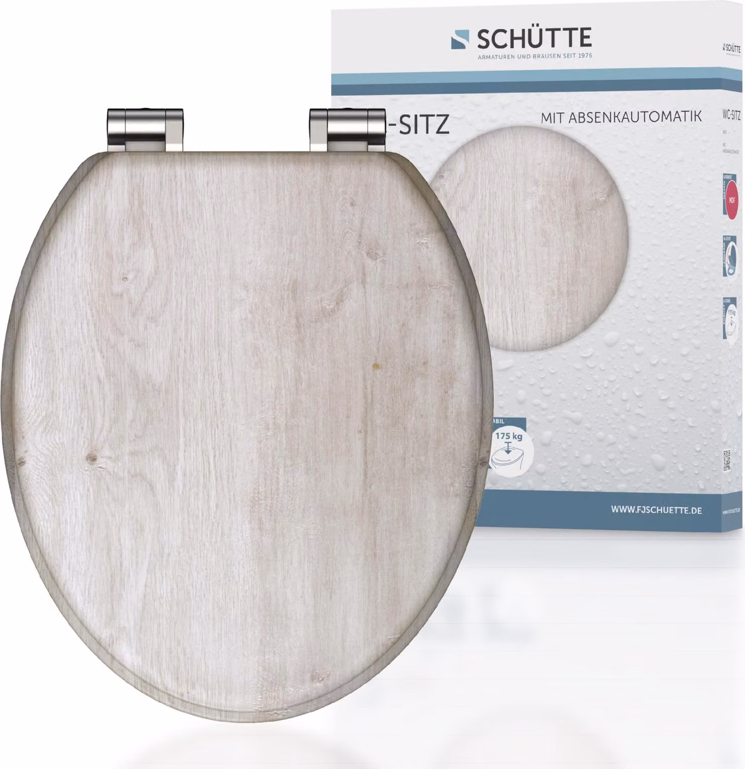 Sedile per wc SCHÜTTE con chiusura ammortizzata MDF LEGNO CHIARO