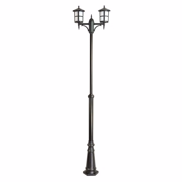 Lampione 280 cm 2xE27 nero IP23 SU-MA OGMWN 2 TD