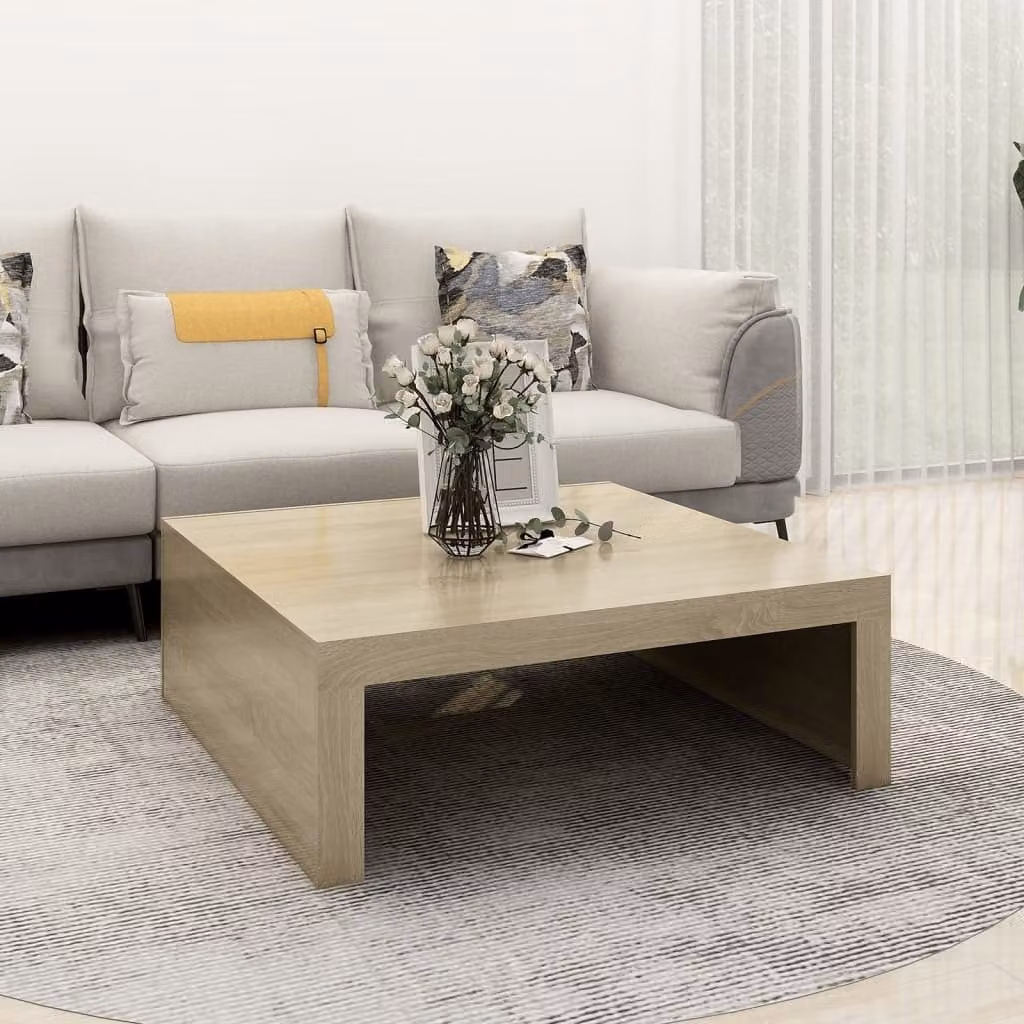 Maison Exclusive - Tavolino Sonoma in rovere 100x100x35 cm Materiale ligneo