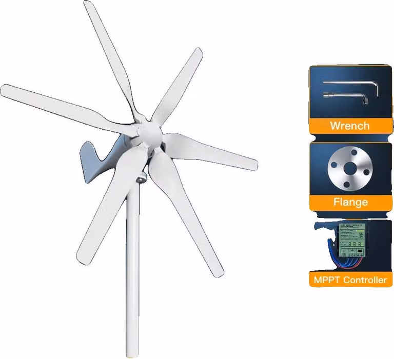 Generatore eolico, compatibile con 24 V, facile da installare, con Control-a in omaggio, 3000 W-c, 48 V-a