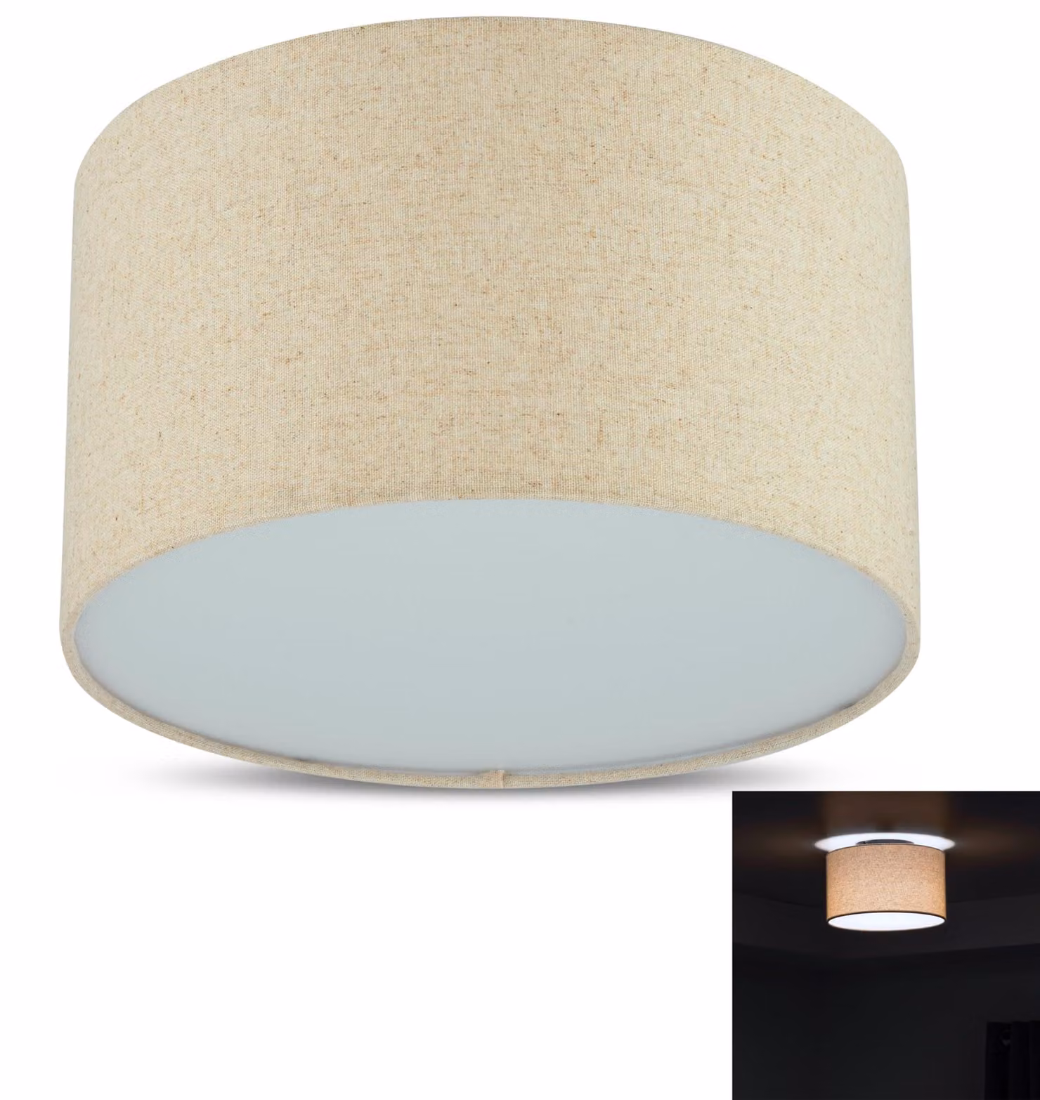 Plafoniera LED rotonda, diametro 30 cm, lampada da soffitto per soggiorno e camera da letto