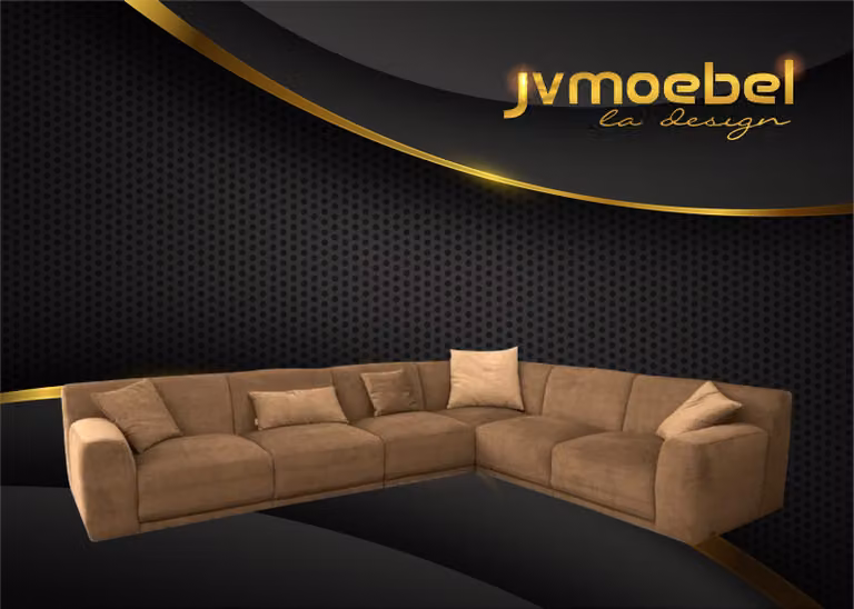 Ecksofa L-Form Desing Couch Textil Stoff Wohnlandschaft Eckgarnitur Sofas Couchen