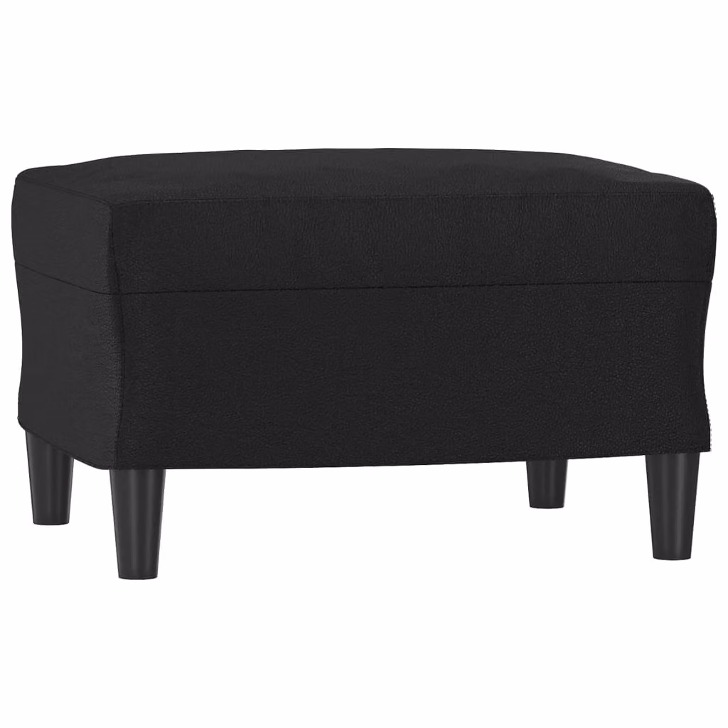 Poggiapiedi Nero 60x50x41 cm in Pelle finta