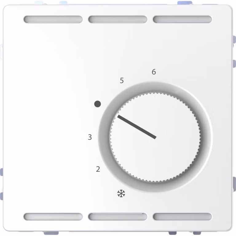 Merten MEG5762-6035 Regolatore di temperatura ambiente 230V con contatto di scambio e piastra centrale D-Life bianco loto