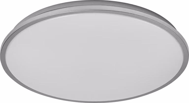 OSRAM ORBIS DUBLIN Plafoniera LED 490 mm, argento, 36W, 4150lm, colore della luce bianco caldo, distribuzione della luce molto omogenea, lunga durata, modulo LED installato in modo permanente, rotondo, classe di protezione IP20, 3000K
