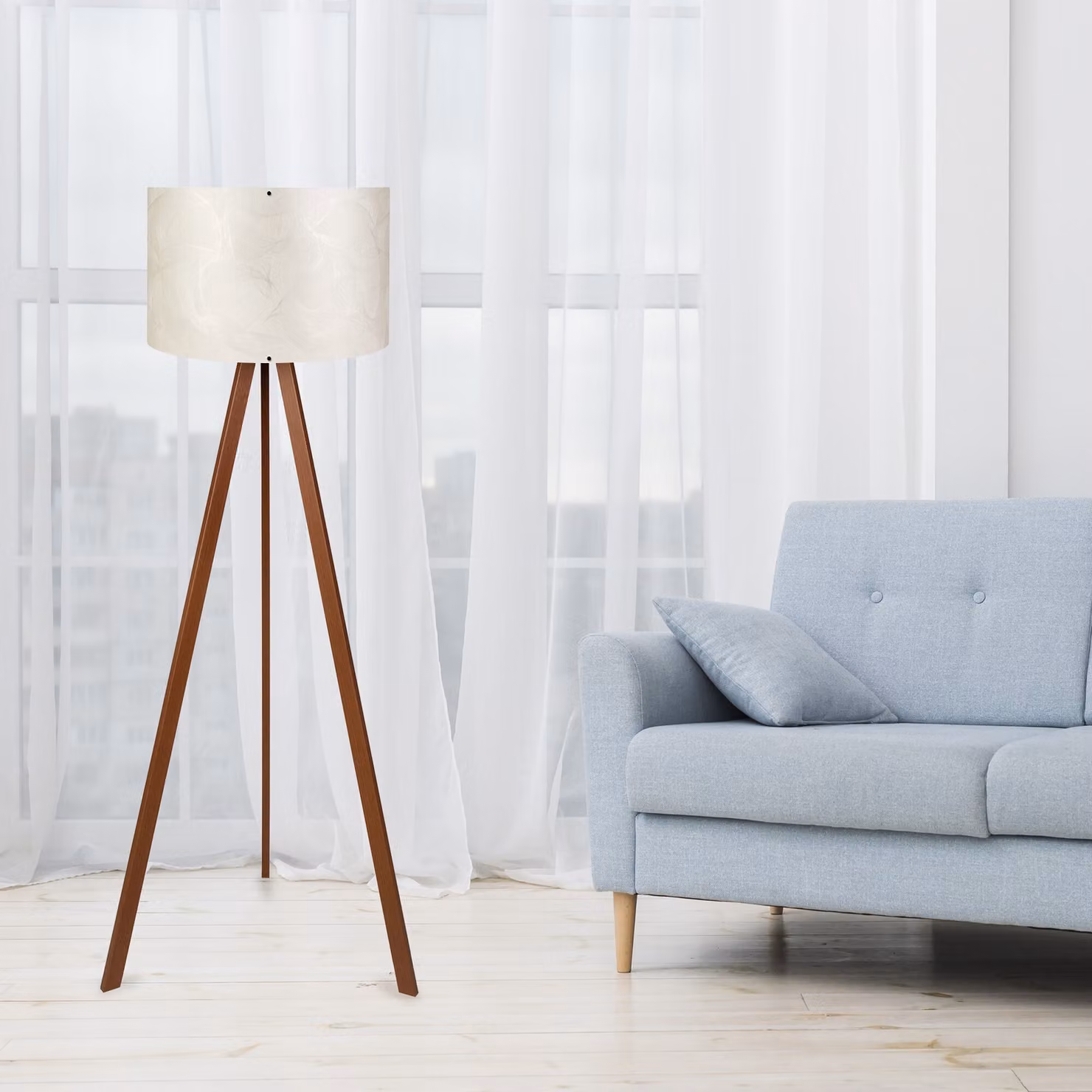 Opviq, AYD-1807, lampade da terra, marrone, MDF, 38 x 38 x 140 cm