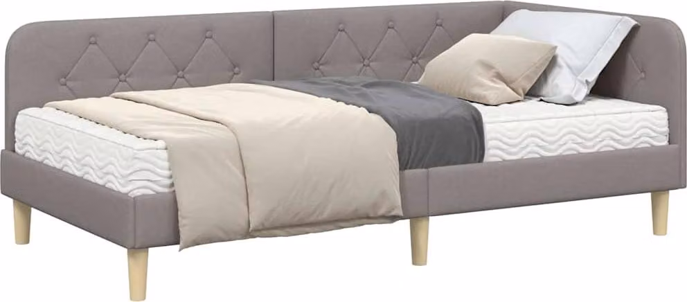 Cornice del letto ad angolo Talpa 100 x 200 cm Tessuto