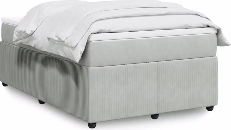 Maison Exclusive - Giroletto a Molle con Materasso Grigio Chiaro 120x190cm Velluto
