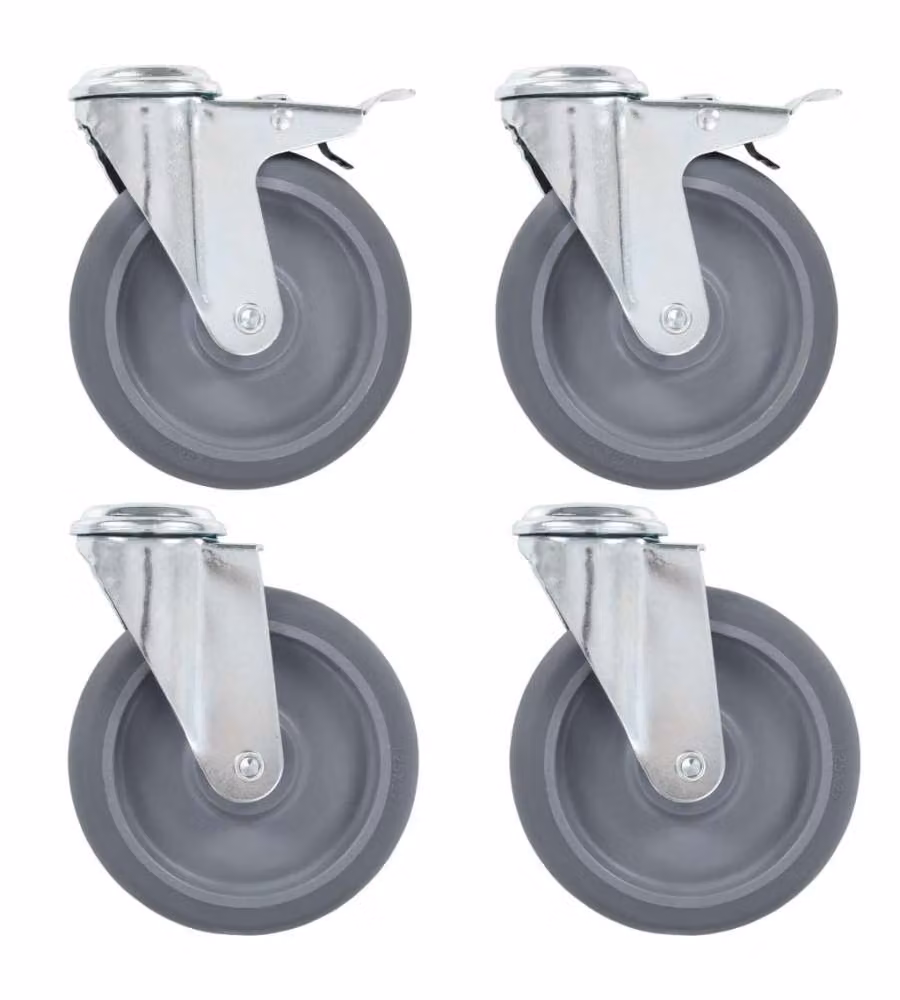 Ruote Girevoli con Foro per Bullone 16 pz 125 mm 277898