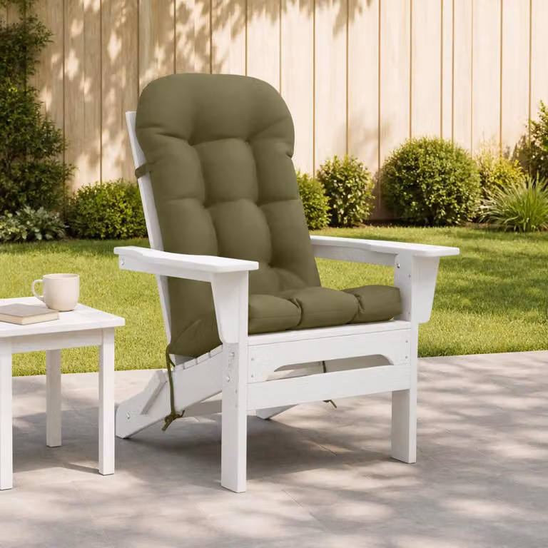 vidaXL Cuscino per Lounger Sole PUTTEN Verde, 112 x 48 x 10 cm, 100% Poliestere
