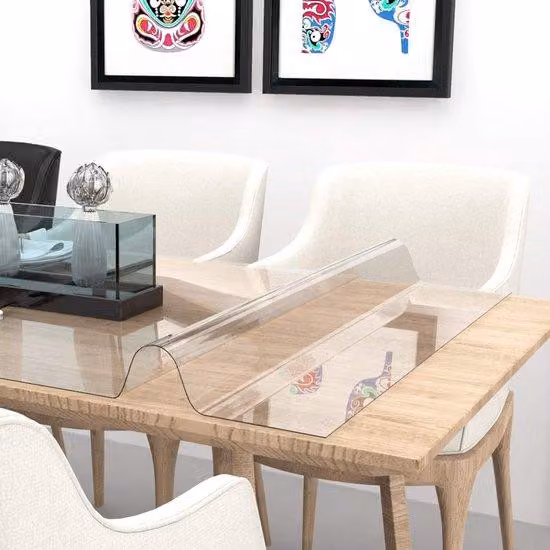 Tovaglia trasparente Famanu, 2 mm di spessore - 200 x 100 cm, resistente all'acqua, al calore e ai graffi