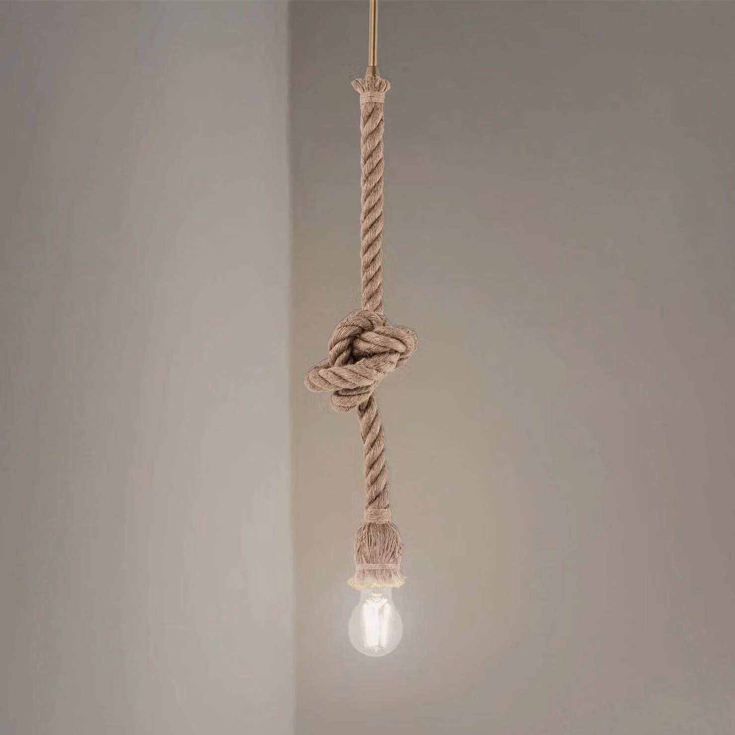 Lampada a sospensione AYD Opviq, dimmerabile, Crema / Ambra, Soggiorno / Sala da pranzo, Tessuto / Stoffa / Seta, Marittimo, Lampada a sospensione