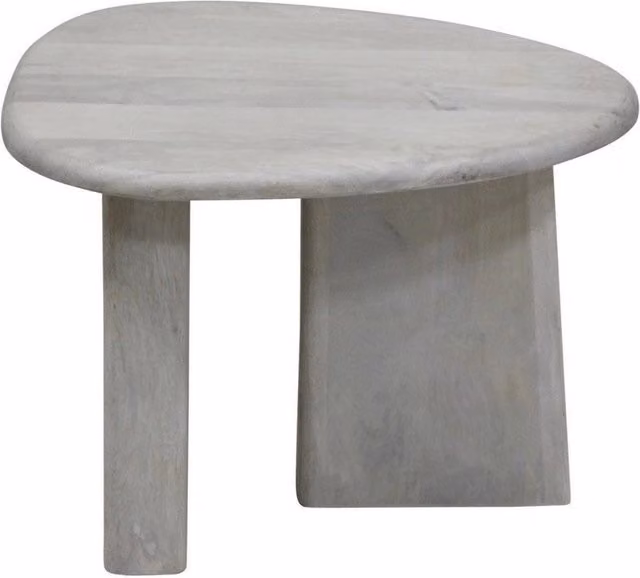 Tavolino moderno Zacatecas in legno di mango color naturale marrone e grigio L/P/H: 60 x 45 x 45 cm