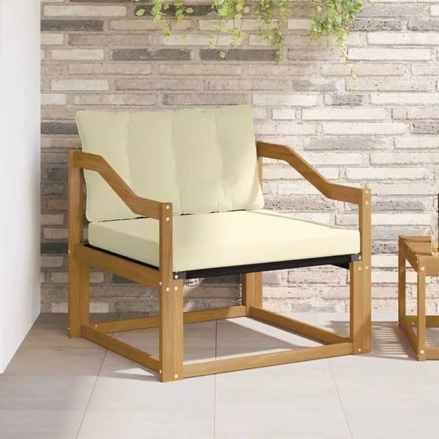 Set di divani da esterno-Sofa da giardino Legno di Acacia Massello e Textilene 128022