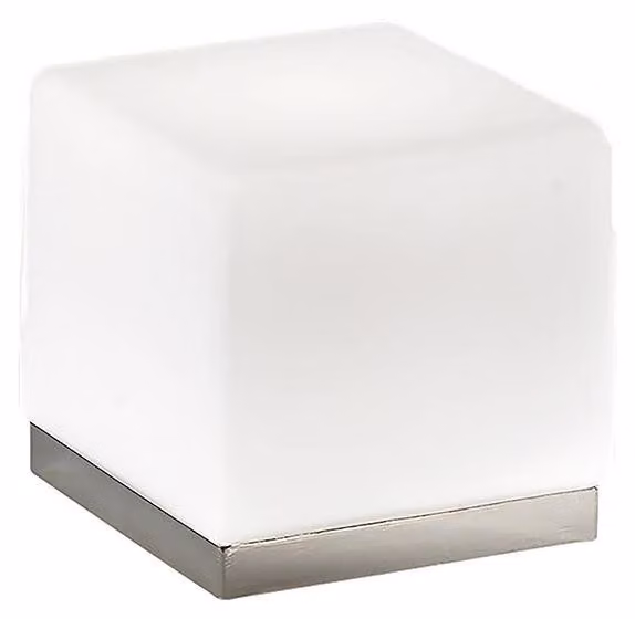 Lampada da Tavolo BINNIE in Vetro Satinato Bianco e Struttura Anodizzata, Attacco E14, 60W, IP20 - Rossini Group - P.3400-15