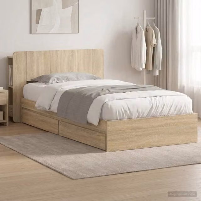 Telaio del letto con storage Rovere Sonoma 90 x 200 cm 3433555