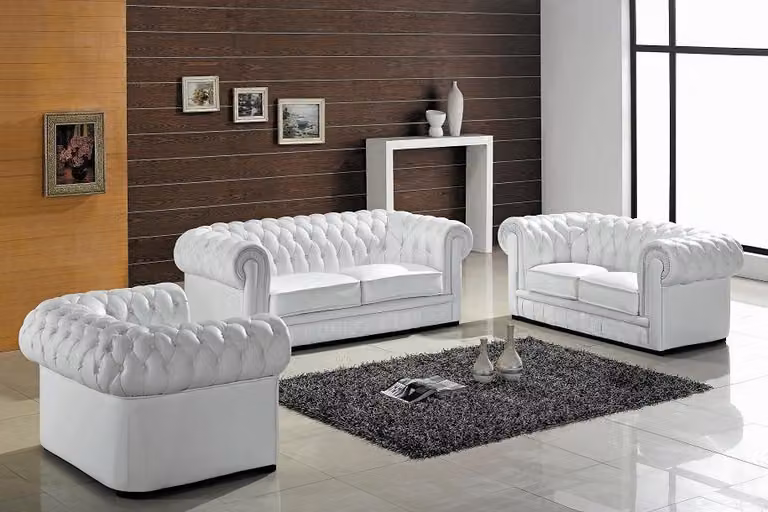 Edle Designer Polster Sofa Couch Garnitur Leder Sofas Couchen 3+2+1 Klassische