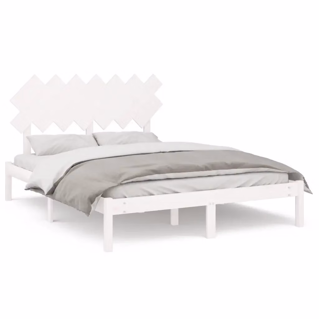 vidaXL Giroletto in Legno Massello di Pino Bianco per Adulti L/P/H: 140 x 190 x 145,5 cm – 2