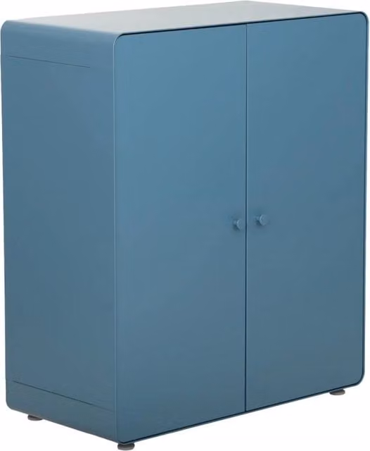 Credenza armadio metallo 2 ante, blu
