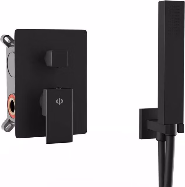 Kit esterno per doccia da incasso Orion Nero DUCHA.ES